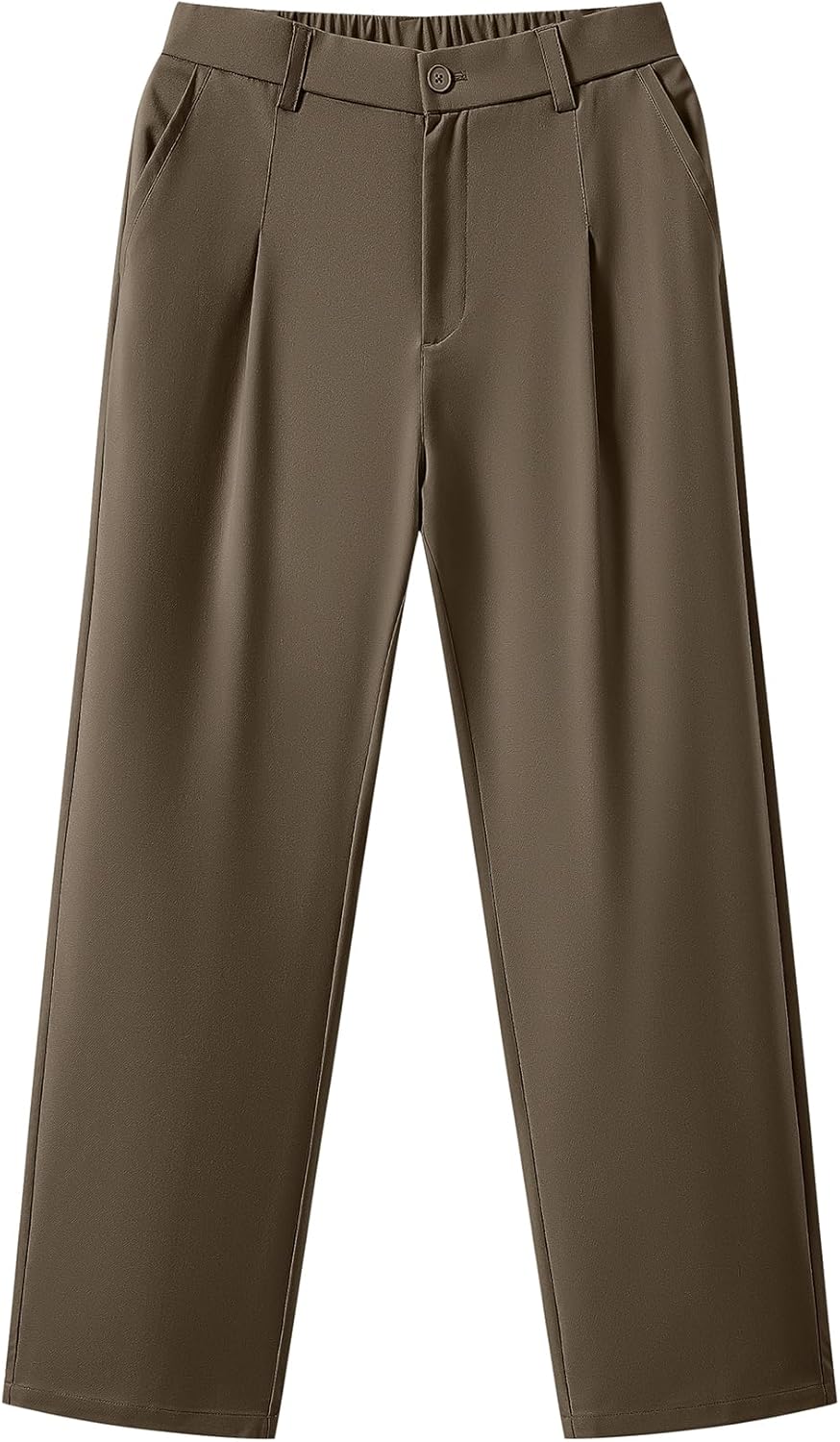 JMIERR Men's Baggy Pants Pleated Wide Leg Casual Dress Loose Fit Slacks Trousers - Image 8