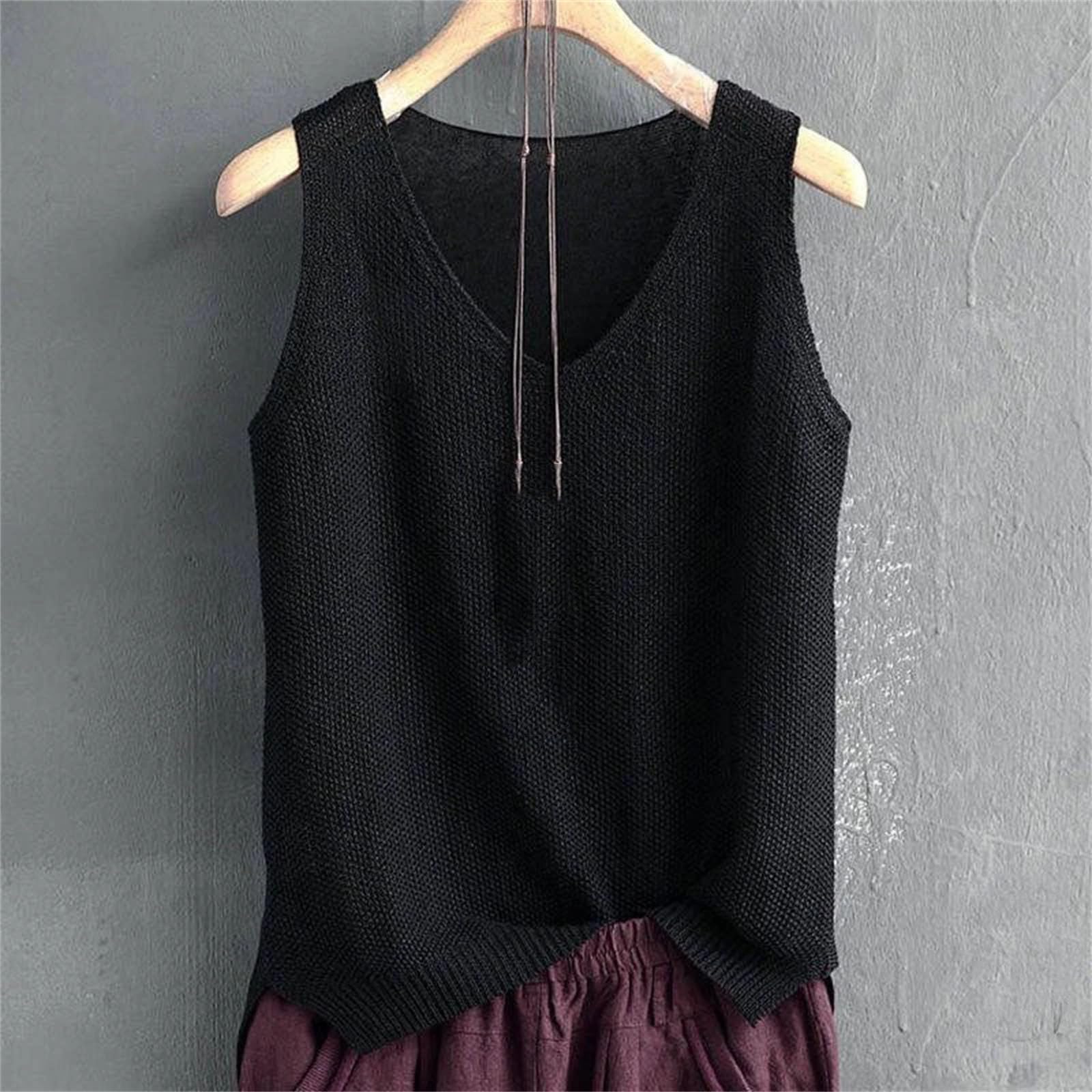 Camisola de seda de hielo para mujer, talla grande, camiseta sin mangas para mujer