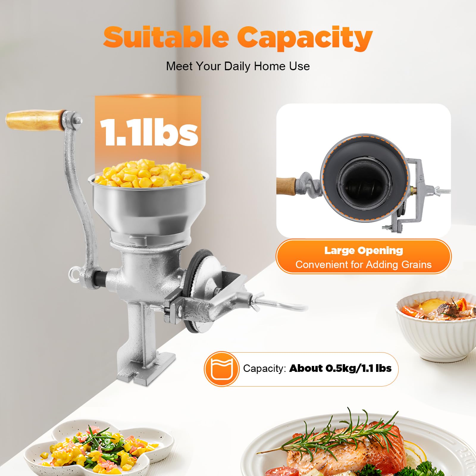 Moulin A Grain Cereales Moulin à Grains Moulin à Céréales Manuel En Fonte WER04 Concasseur A Grain