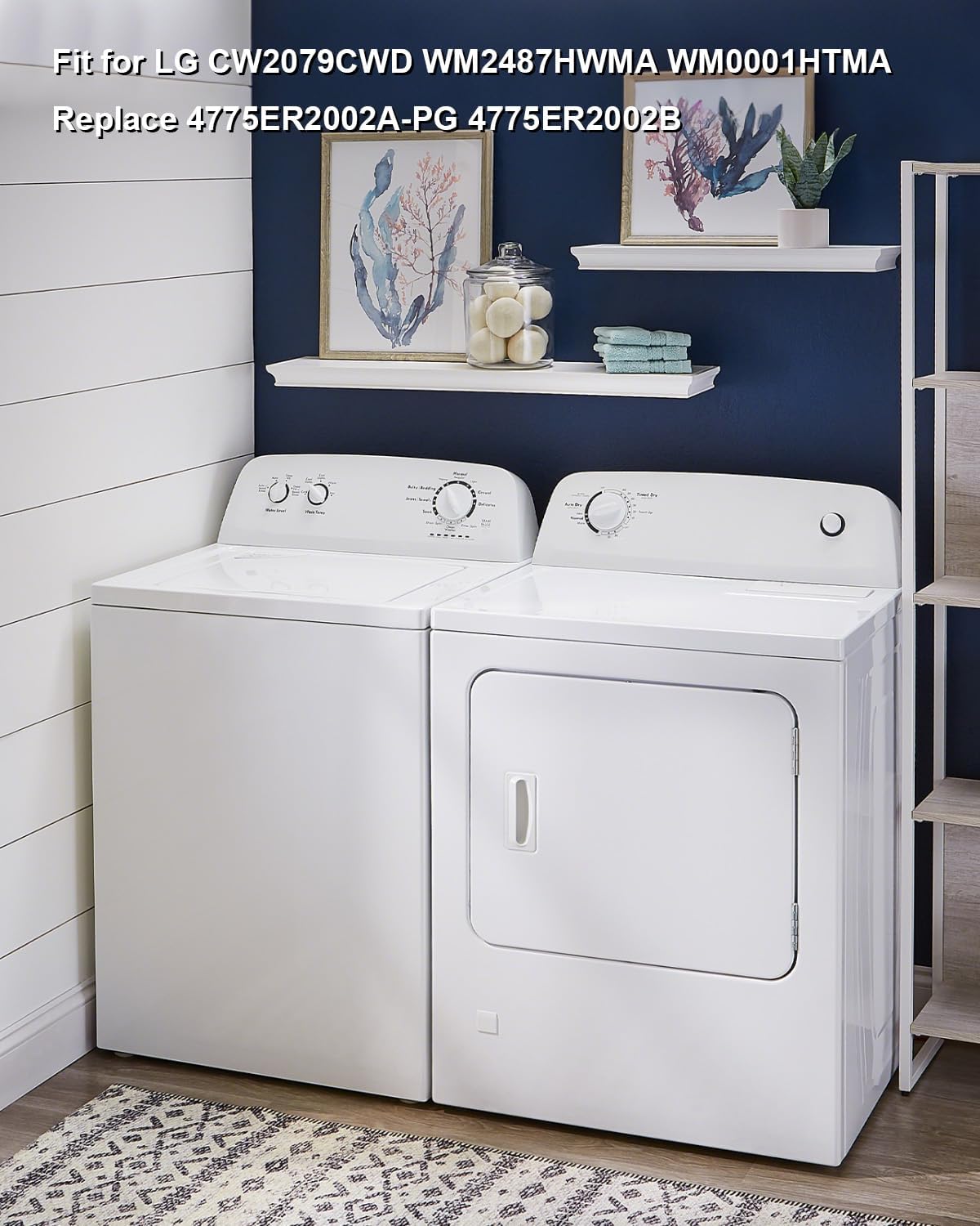 4775ER2002A Washer Door Hinge Replacement Fits for LG, Kenmore, Replaces 4775ER2002B 4775ER2002D 4775ER2002A-PG 1267595 AP4437239 PS3523463 EAP3523463 4774ER1001 ER1003-11