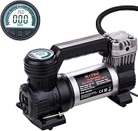 KATSU Tools Autós Légkompresszor 120 PSI 12V LED Világítással - Professzionális Hordozható Gumiabroncs Pumpa Autókhoz, Teherautókhoz, Felfúj 1