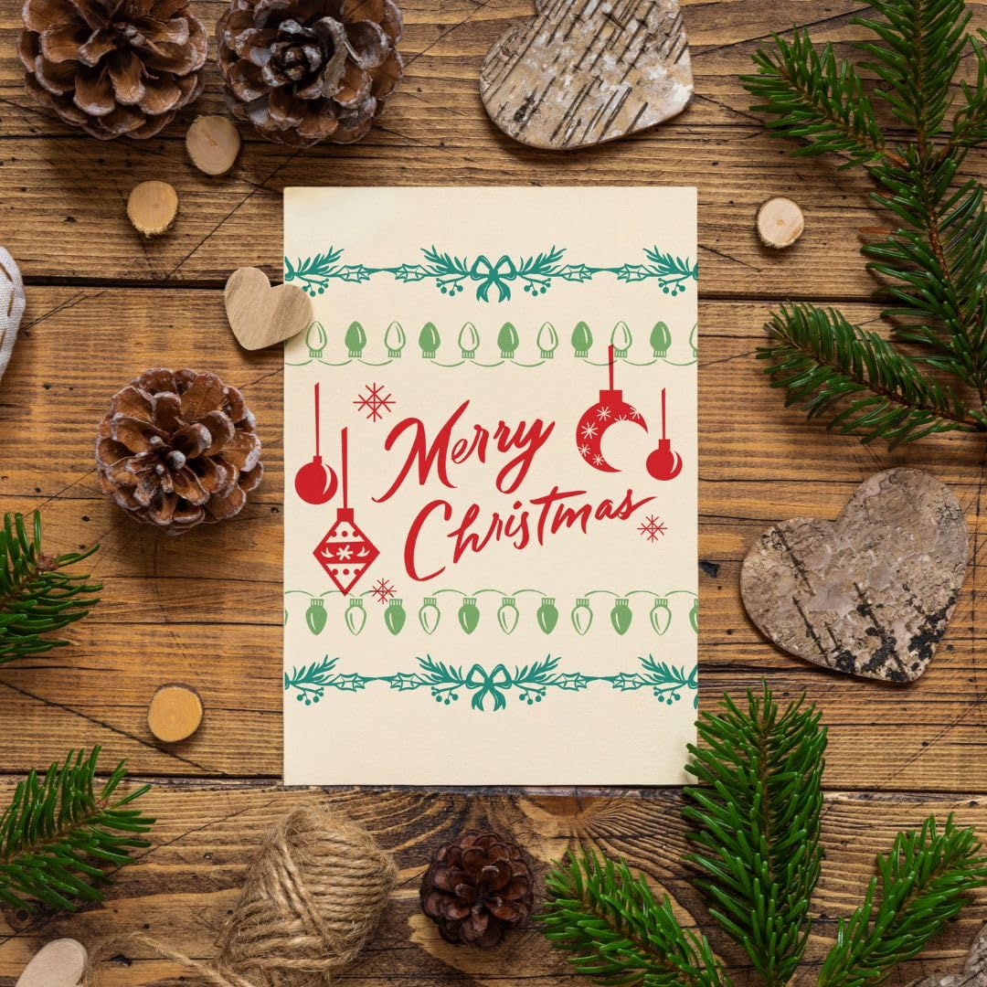 COLOP Blissful Prints - Set di 9 timbri natalizi con scatola decorativa, per biglietti di Natale, etichette regalo e spcapbooking (Natale)