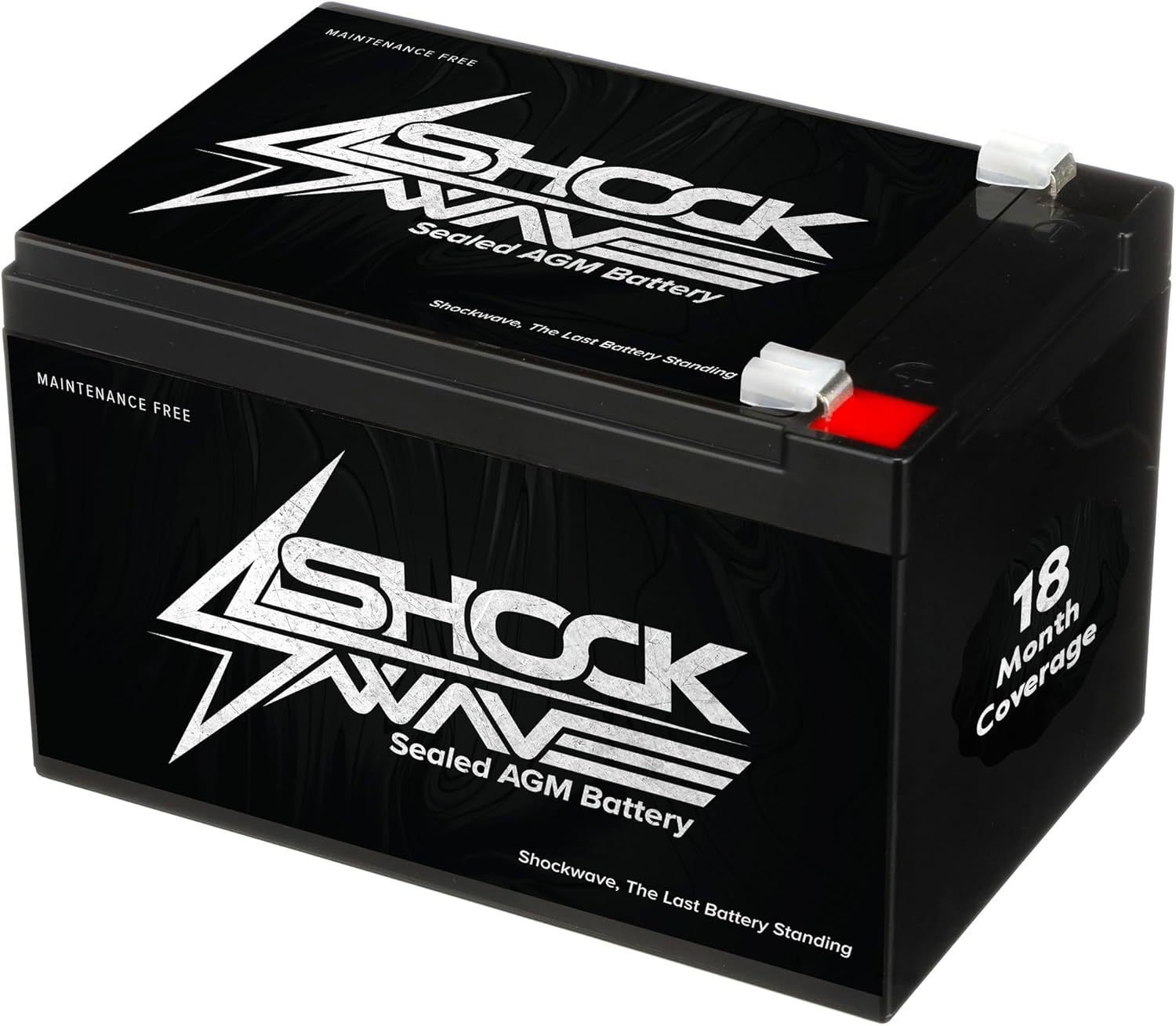 Shockwave 12V 15AH SLA Battery – Heavy-Duty Replacement for 12V 15 Batteries in Alarms, Scooters, Ride-On Toys, Emergency Lights & More – F2 Spade Terminal