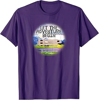 Let The Adventure Begin Retired Couple Camping Design T-Shirt