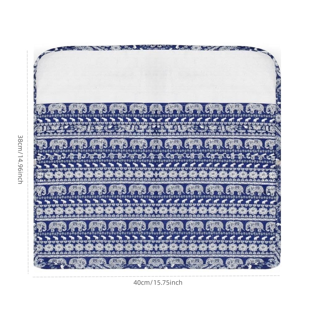KAISELINNA Knitting Needle Wrap Roll Up Case Crochet Hook Storage Bag Pins Case Empty Organizer Holder(Canvas, Elephant) - Image 2