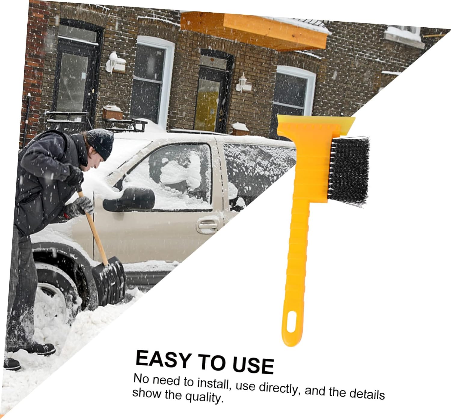 DECHOUS 2pcs Snow Broom for Car Ice Scraper Car Brush Windshield Removal and Ice Scraper
