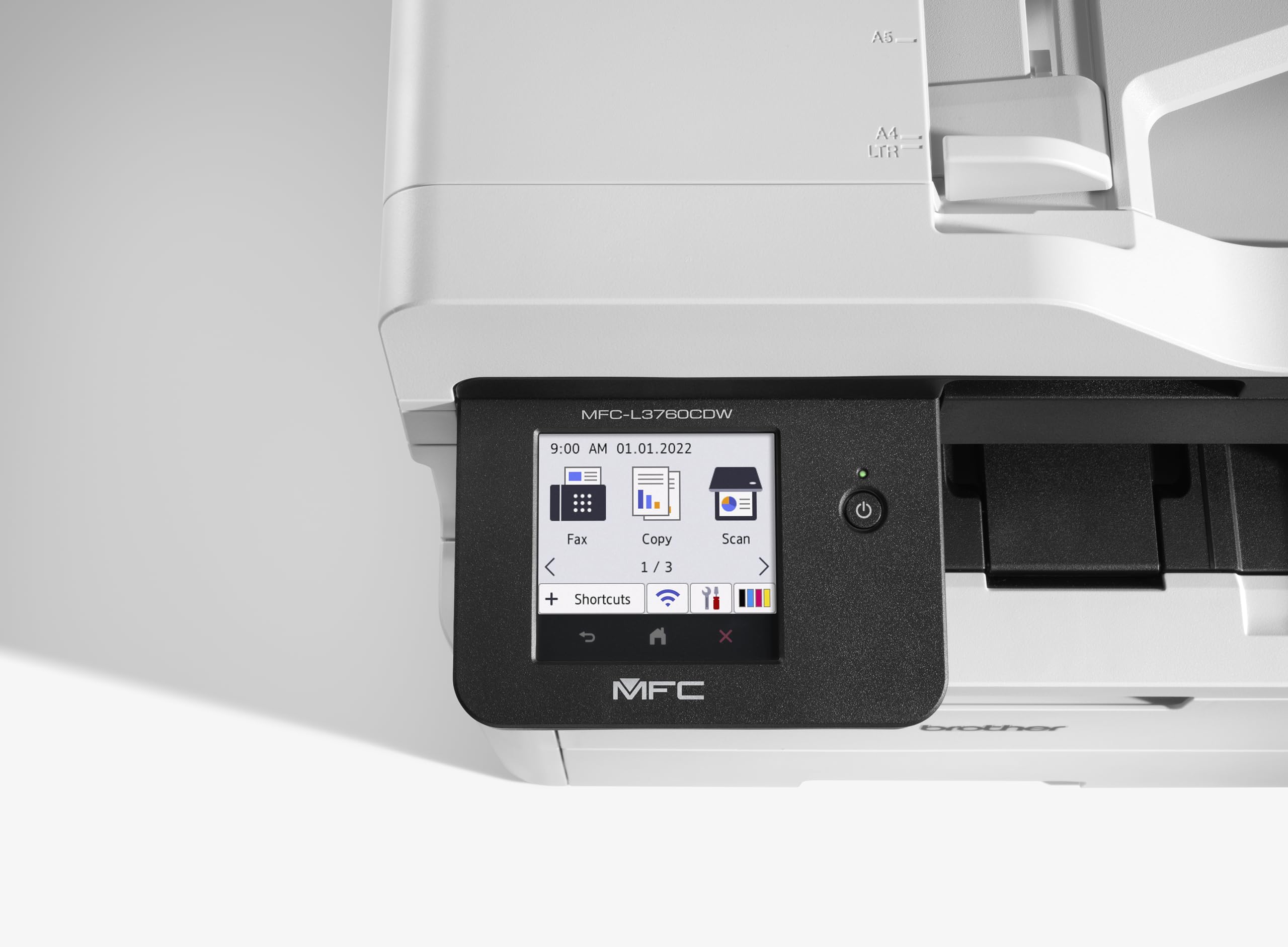 Brother MFC-L3760CDW - Kompaktes 4-in-1 Farb-LED Multifunktionsgerät mit WLAN/LAN, ADF und Automatischem Duplexdruck
