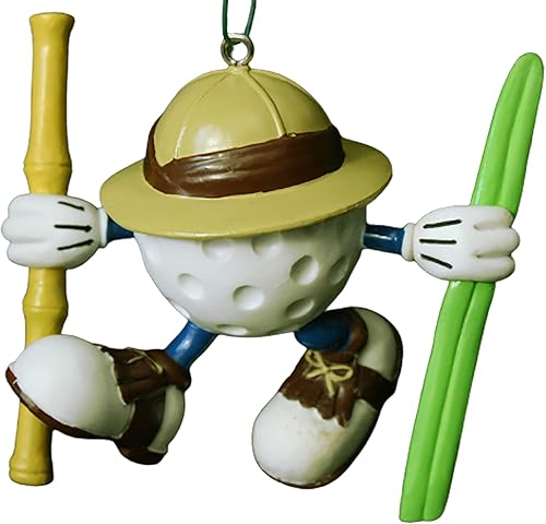 Miniatura 2 de Adornos navideños de golf 2024 – Decoraciones colgantes únicas de poliresina, juego de 4 para golfistas y decoración navideña