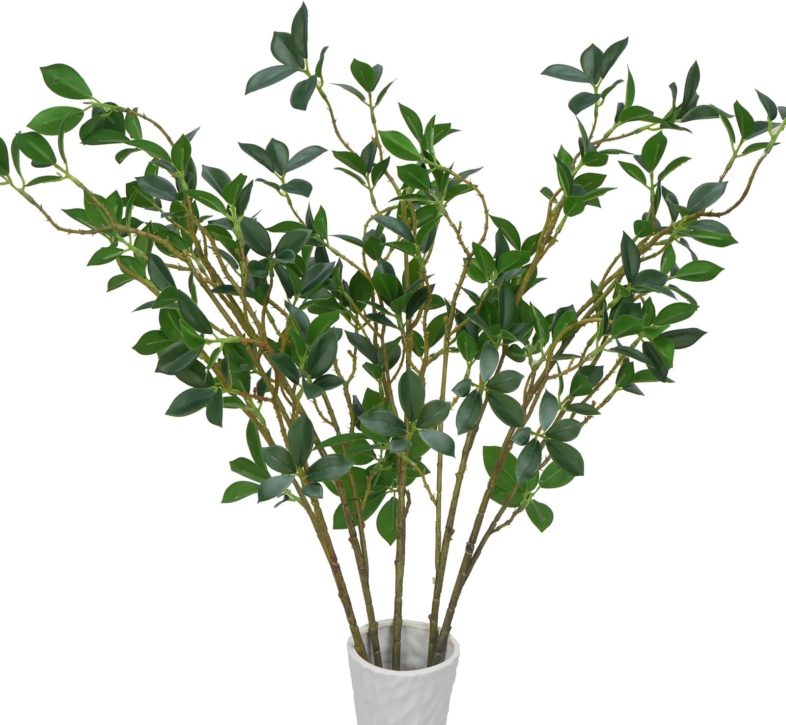 5PCS 26" Artificial Ficus Branches Faux Greenery Stems Branches for Tall Vase Filler Fake Ficus Twig Plants,Decorative Branches with Long Stems for Table Centerpiece Home Decor Indoor Outdoor Decor
