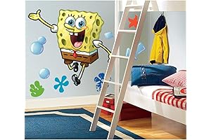 RoomMates RMK1406GM Spongebob Squarepants Peel and Stick Giant Wall Decal , Yellow
