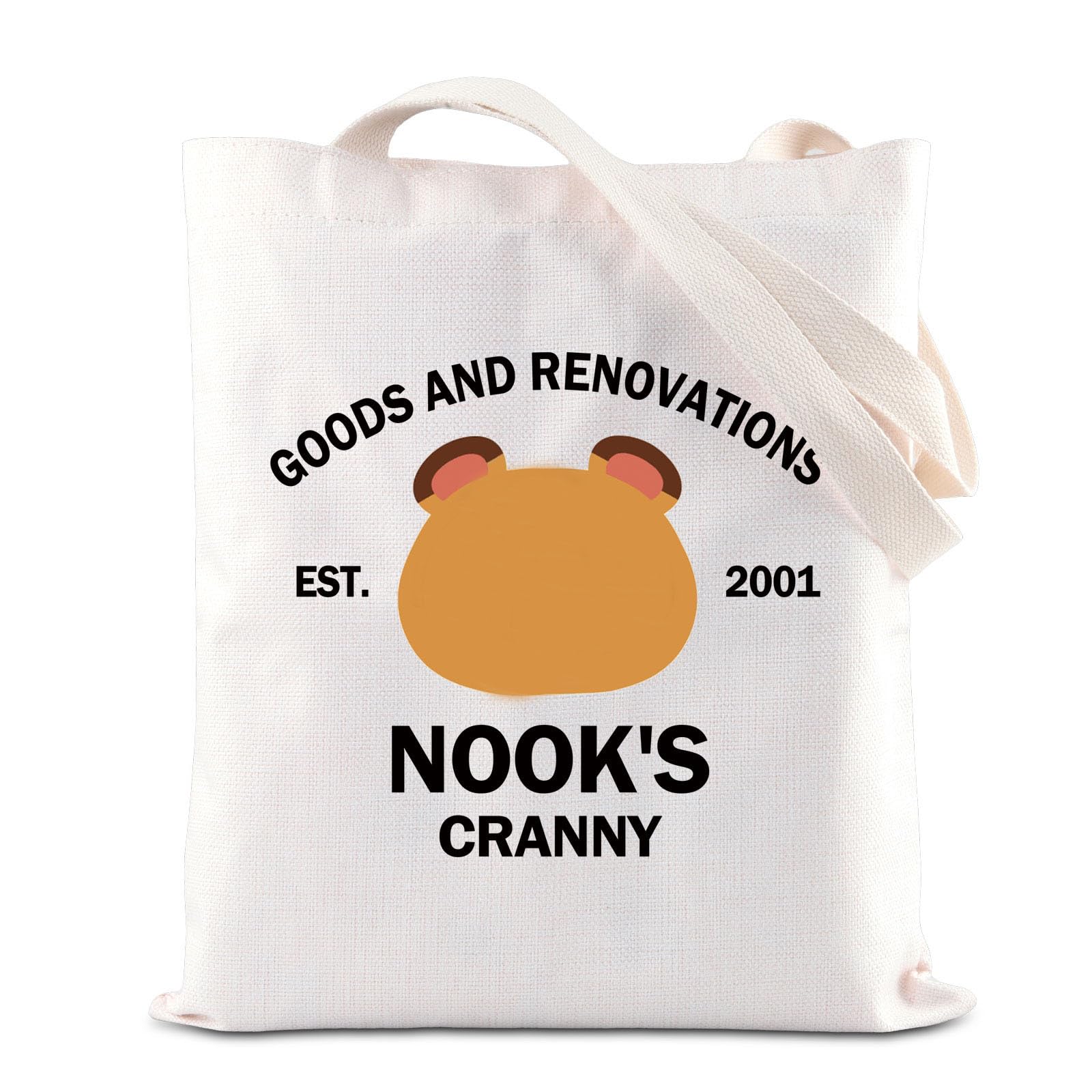 KUIYAI ACNH Merchandise Inspired Tote Bag Animal Villagers Gift Racoons Character Shoulder Bag Video Gamer Lovers Gift (Cranny2001ToteS)