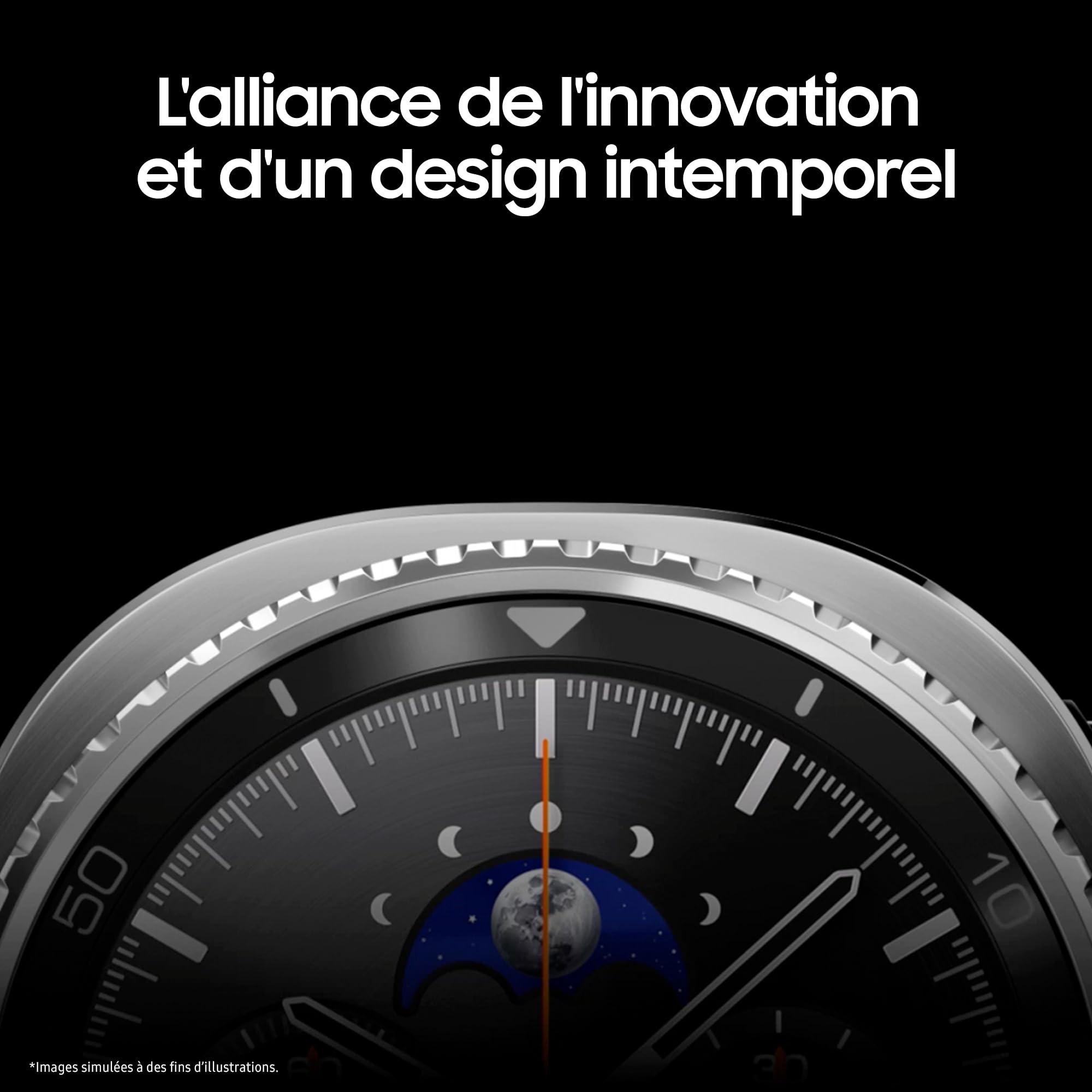 Samsung Galaxy Watch8 Classic, Montre Connectée, Couronne rotative, Galaxy AI, Coach Sommeil, Coach Running, Bluetooth, 46mm, Noir, Chargeur Secteur Rapide 25W Inclus, Version FR