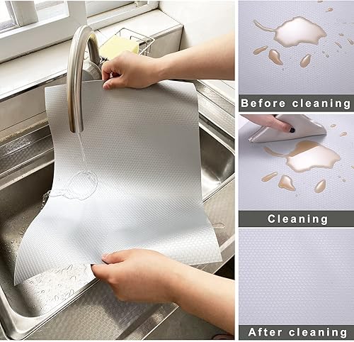 Miniatura 3 de Forro original antideslizante para cajones y estantes, materiales ecológicos, no adhesivo, agarre potente, corte suave, duradero y reutilizable,