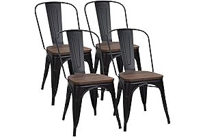 Furmax Metal Dining Chairs for Chic Indoor-Outdoor Dining