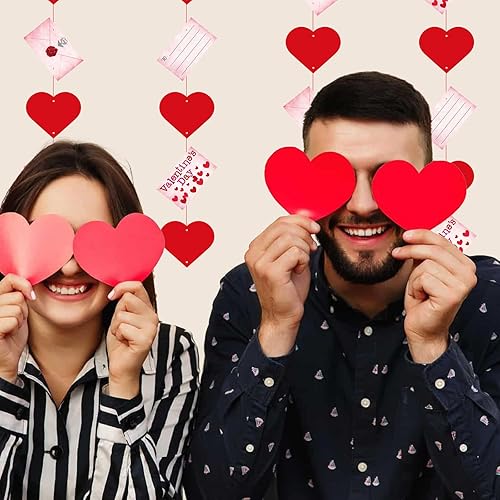 Miniatura 3 de Decoraciones del día de San Valentín, decoración de espirales colgantes para fiesta, sin corazones rojos, decoración de fiesta rosa para el día de