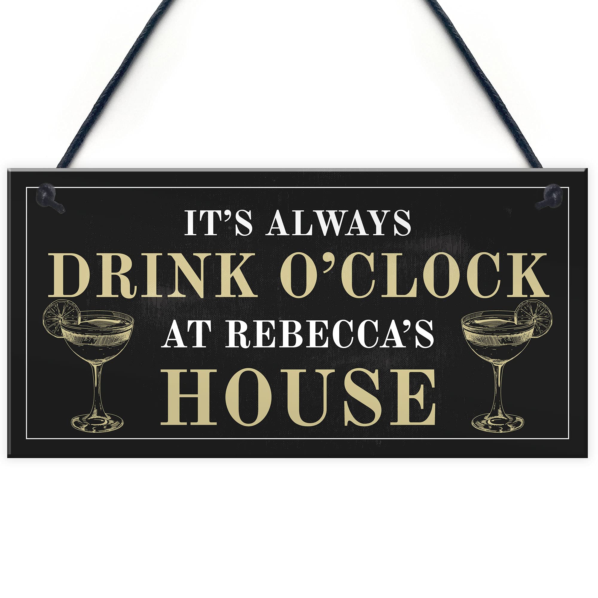 Funny Sign For Home PERSONALISED Home Bar Sign Alcohol Gift Wine Gin Sign