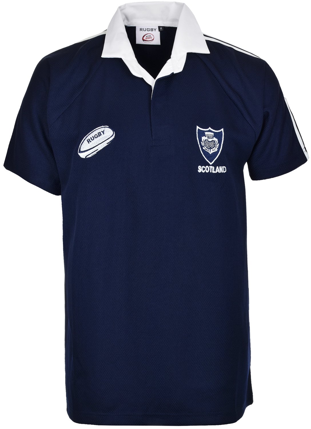 Scotland Rugby Men T-Shirt Size S to 2XL (M, Navy)