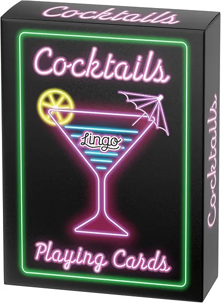 Lingo 52 Cocktails Recipes Playing Cards | Deck of Cards for Mixologists and Enthusiasts