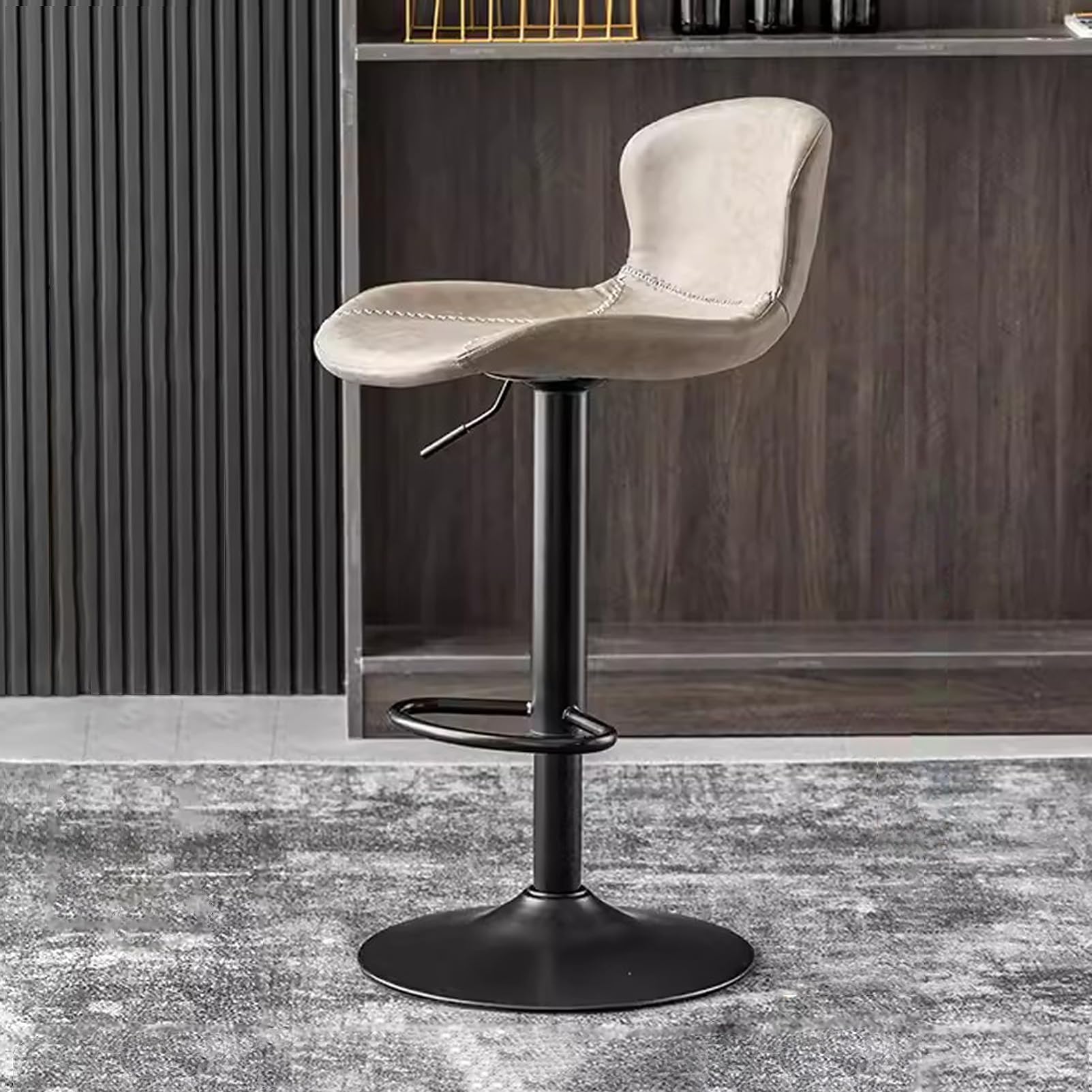 Amazon｜PUレザーバースツール、360度回転バースツール