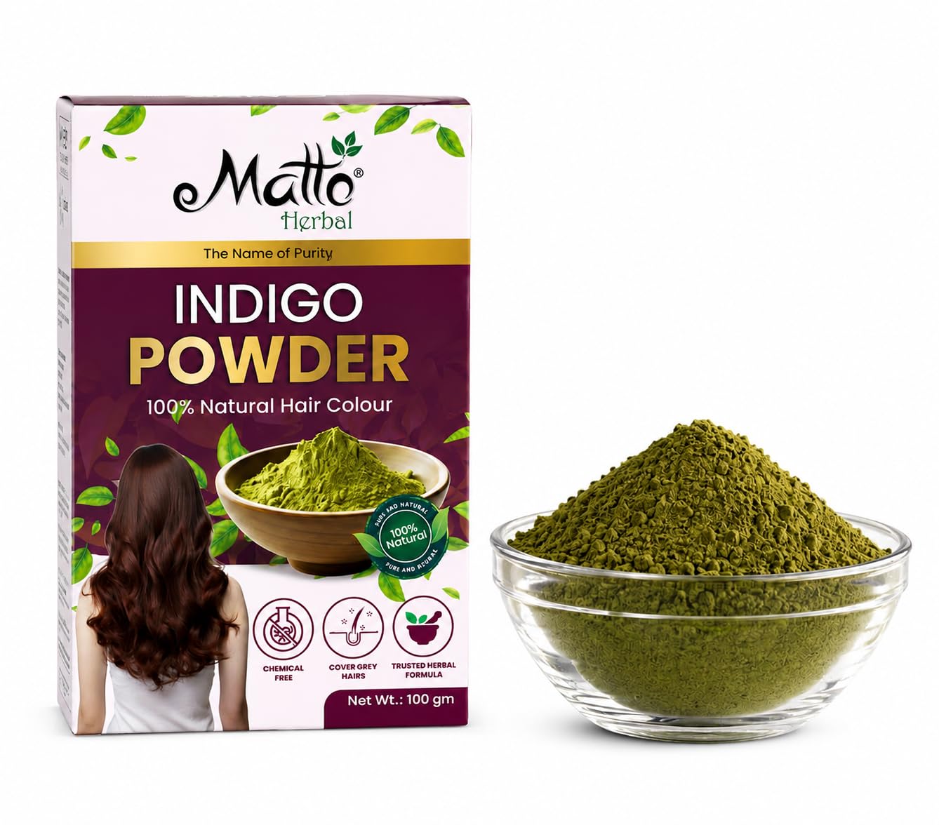 Matto Herbal Indigo Natural Hair Colour 100 gm each (Natural, 300 GM)-picture-11