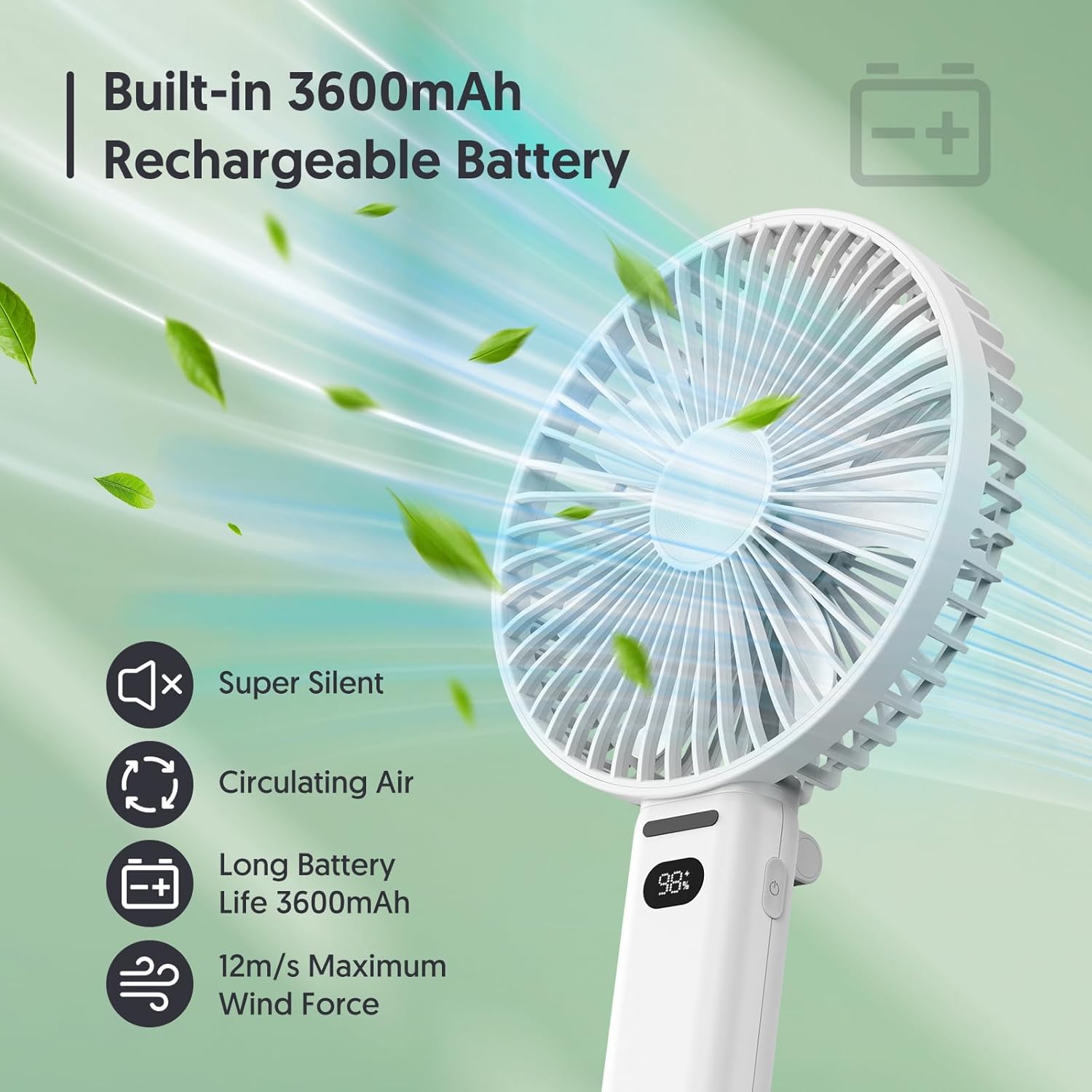 Bellababy Ventilador de mano portátil