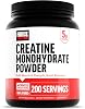 Creatina Monohidratada en Polvo Force Factor, Dosis de 5g, Micronizada | Apoya el Crecimiento Muscular, Fuerza, Recuperación, Salud Cognitiva y Memoria, Sin Sabor, 200 Porciones 1