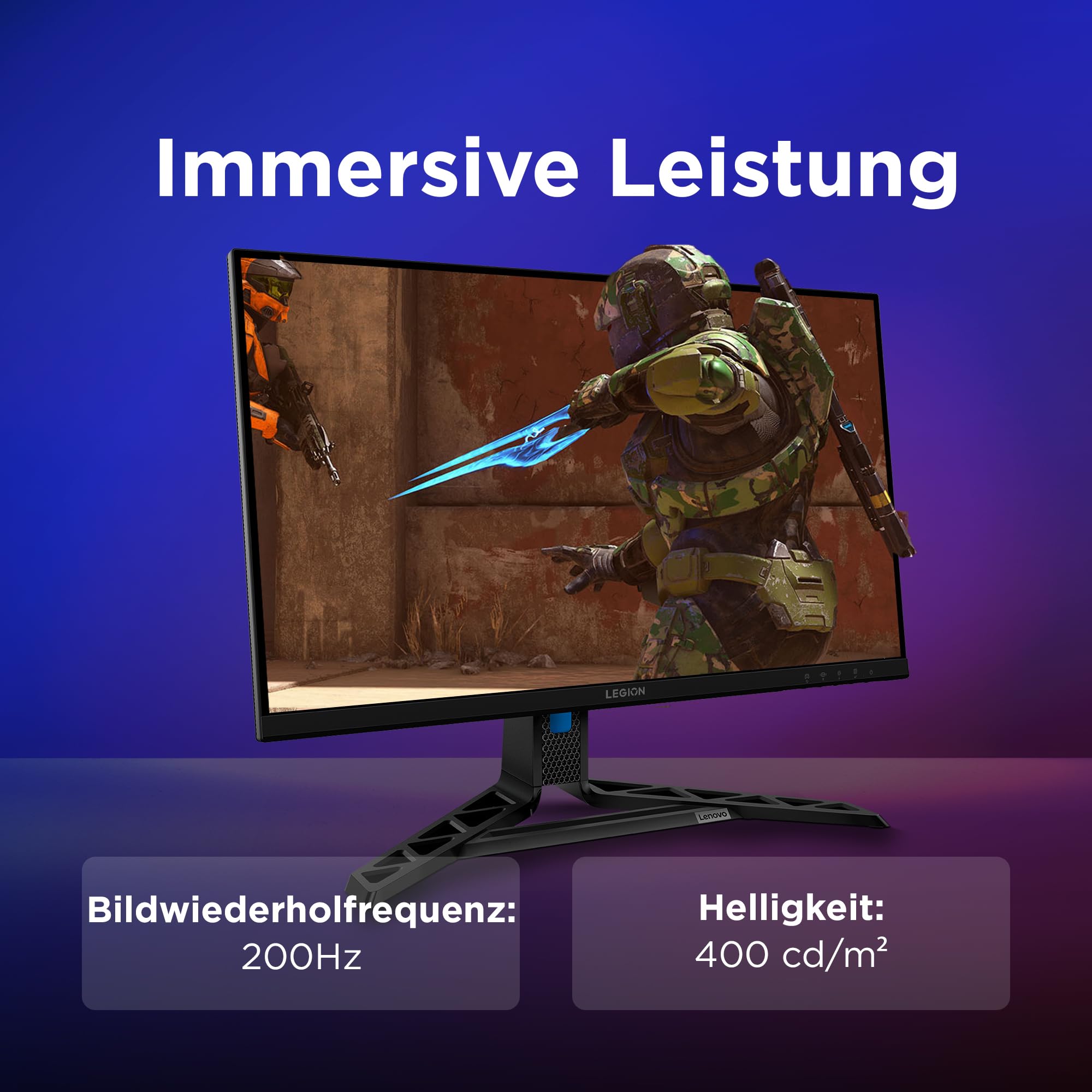 Lenovo Legion R27qe Gen 2 27" QHD WLED Gaming Monitor 2560x1440 200 Hz IPS 0.5ms HDMI DisplayPort Raven schwarz