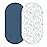 Muslin Bassinet Fitted Sheets, 2 Pack for Baby Boy and Girl, Soft Breathable Baby Pad/Mattress Sheet, Fit for Hourglass Oval and Rectangle Bassinet Mattress (Blue Deer)