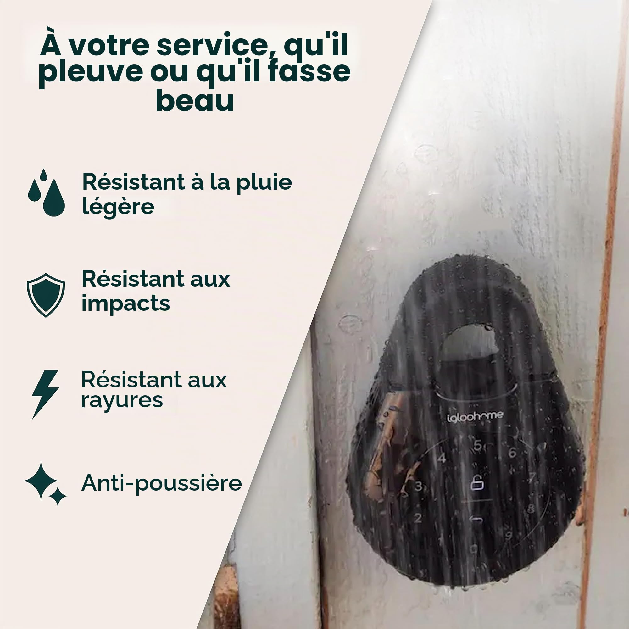igloohome Smart Keybox 3 Boîte à Clés Connectée – Grand Coffre à Clés Intelligent avec Synchronisation Airbnb (iOS/Android) - Générez à Distance des Codes Bluetooth et des Codes PIN sans Internet
