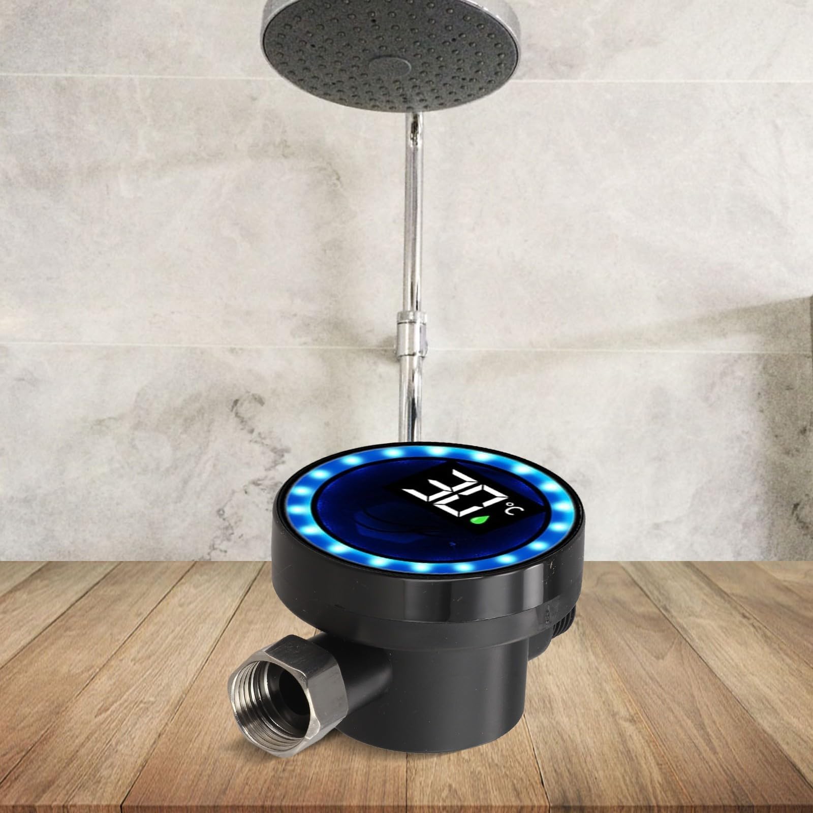 Wasserthermometer, Wasserbetriebenes LED-Duschthermometer mit Echtzeit-Wärmeüberwachung