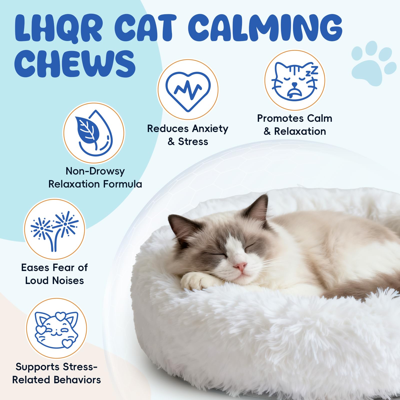 500 Calming Chews for Cats, Helps Reduce Stress with Melatonin, Relaxation for Travel, Boarding,Separation, Grooming Anxiety -with Ashwagandha, Organic Chamomile, L-Theanine & L-Tryptophan Chicken - image 4