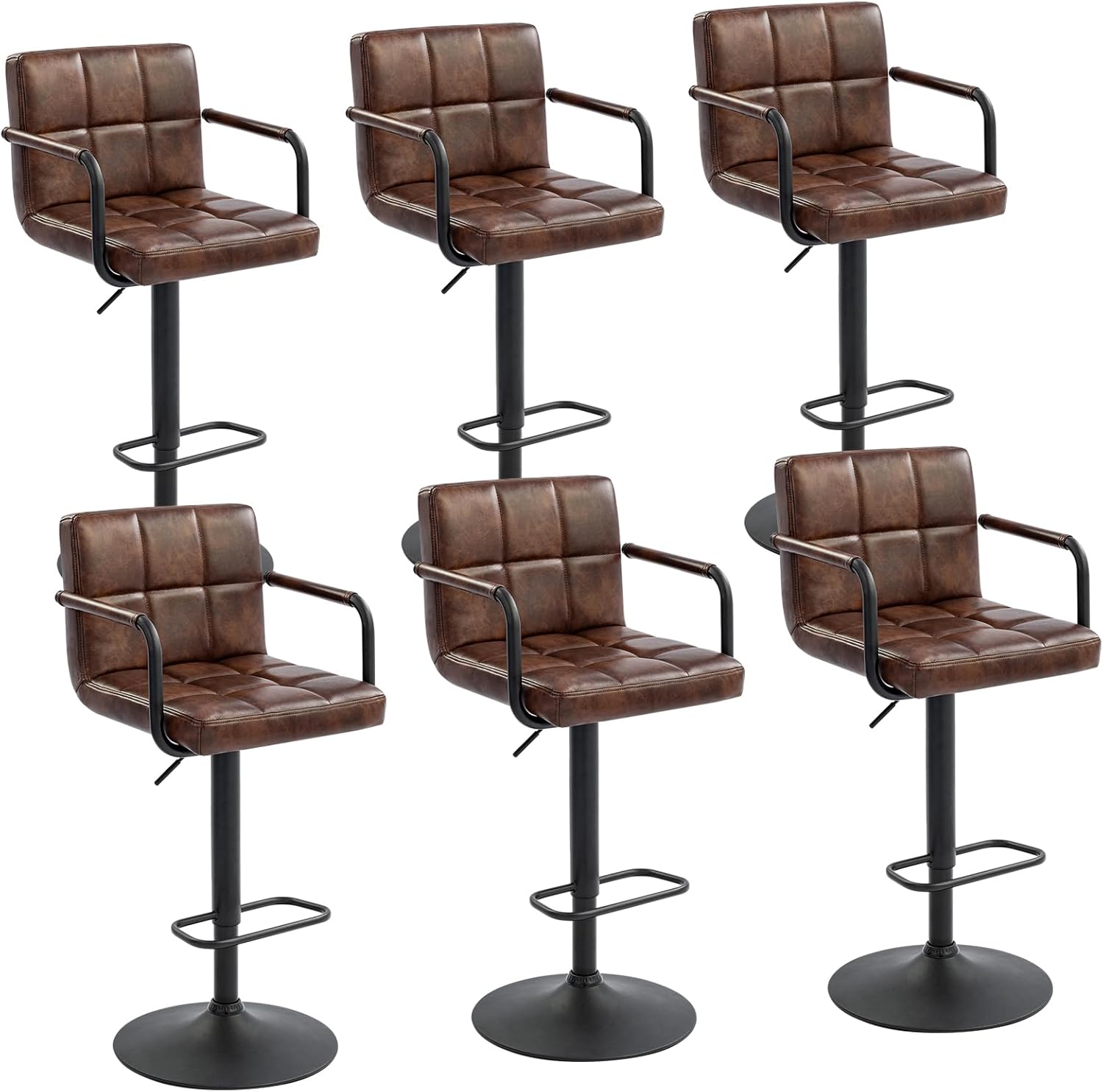 Furnimart 30" Faux Leather Upholstered Bar Stool