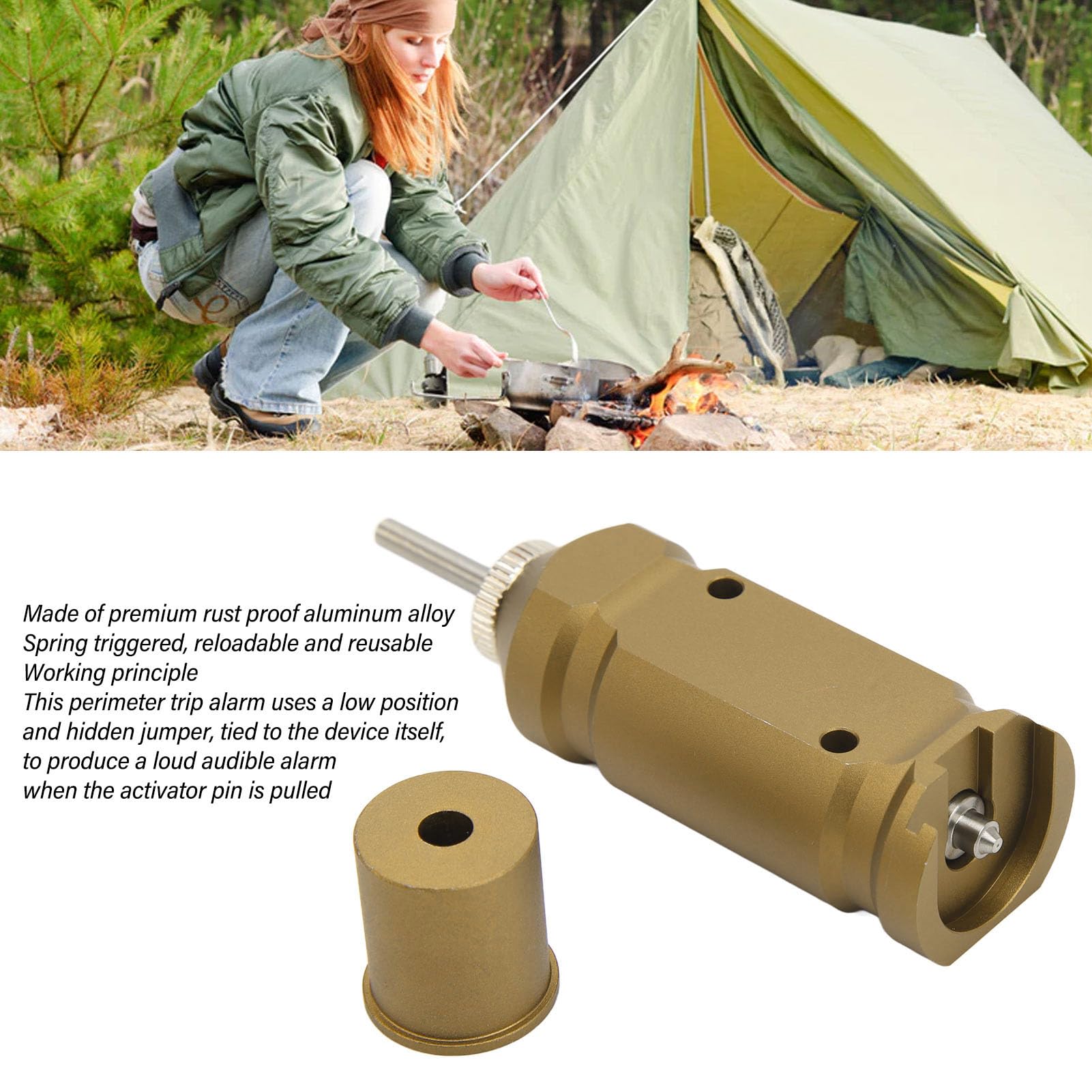 zelt diebstahlschutz Tonysa Perimeter Auslösealarm aus Aluminium, Wiederaufladbar, Laute Sirene, Diebstahlschutz, 12 Gauge, Wildtierabschreckung für Camping Outdoor (Olivgrün) Baumarkt Size:12ft - 12' x 9.7' (3.66m*2.95m) – Dachzelt + Pritsche Grow Tents