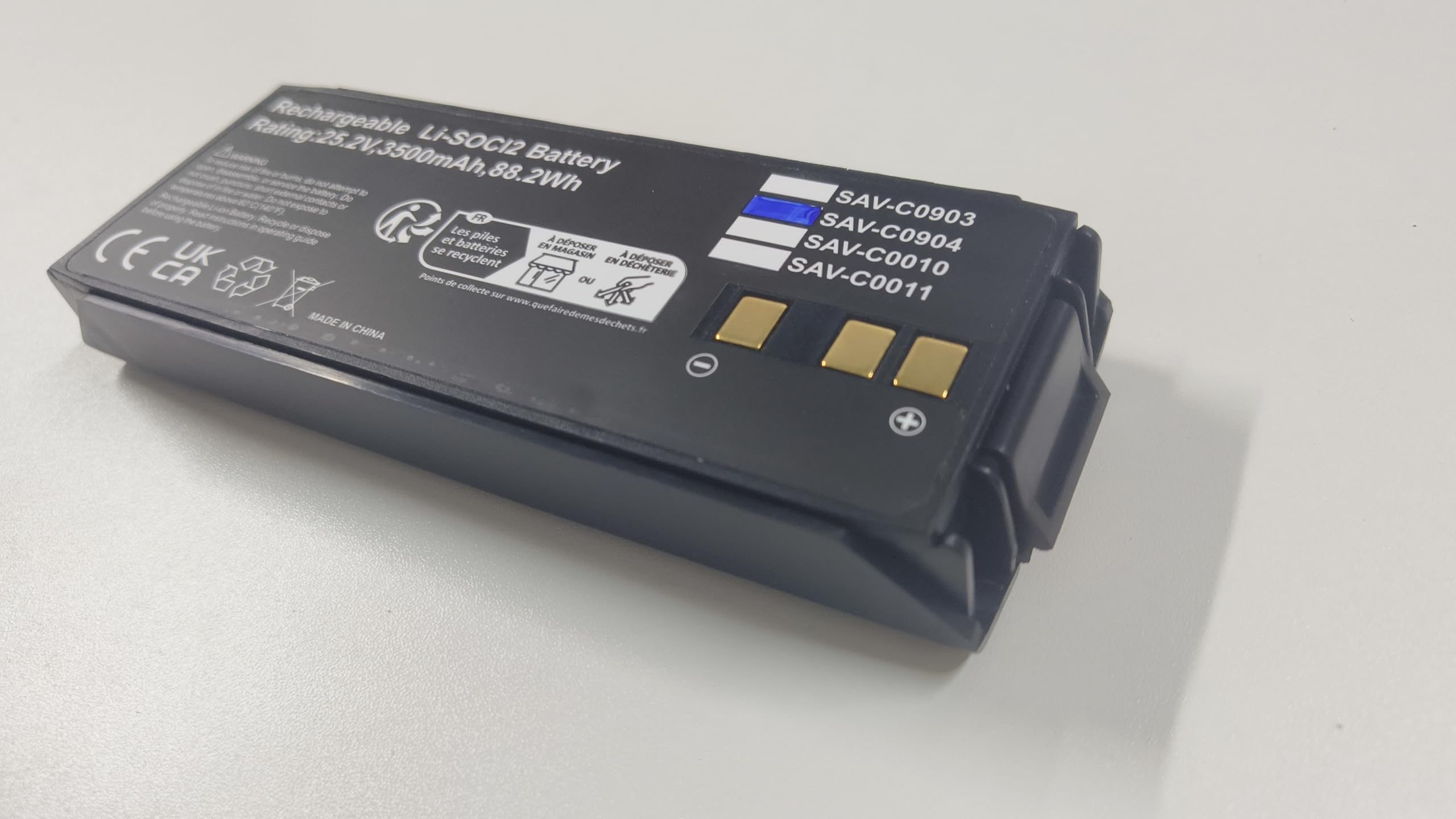SaverOne - Batteria defibrillatrice 25,2 V, capacità 3500 mAh