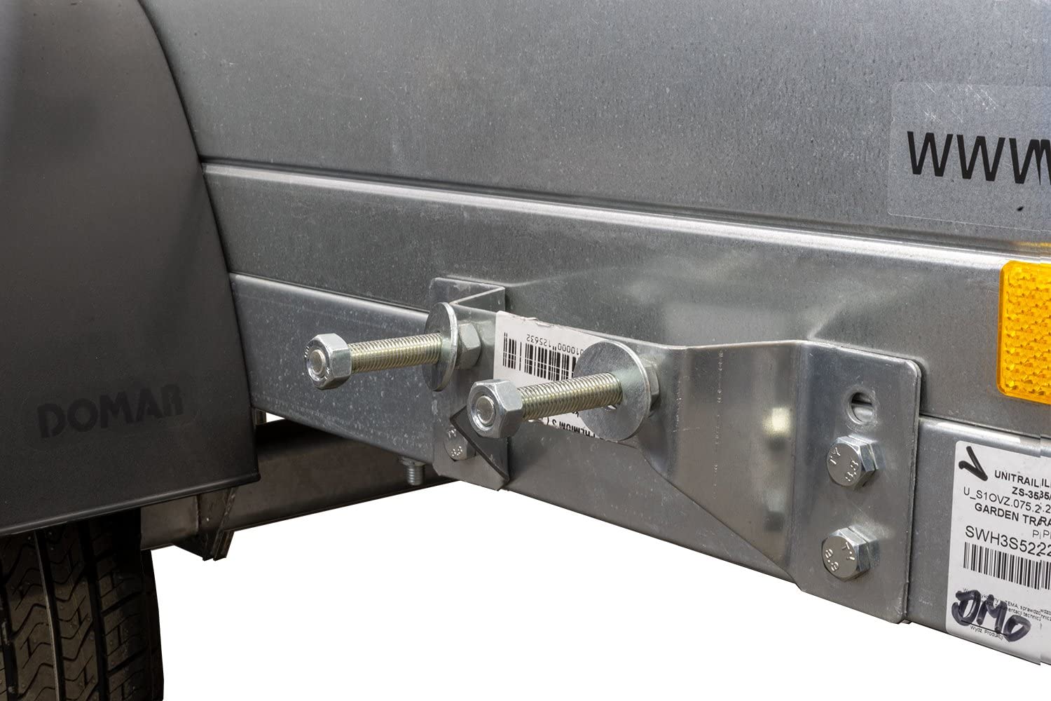UNITRAILER Support Roue de Chasse pour Remorquage Garden Trailer Kipp - Compatible avec Roues 155/70 R13
