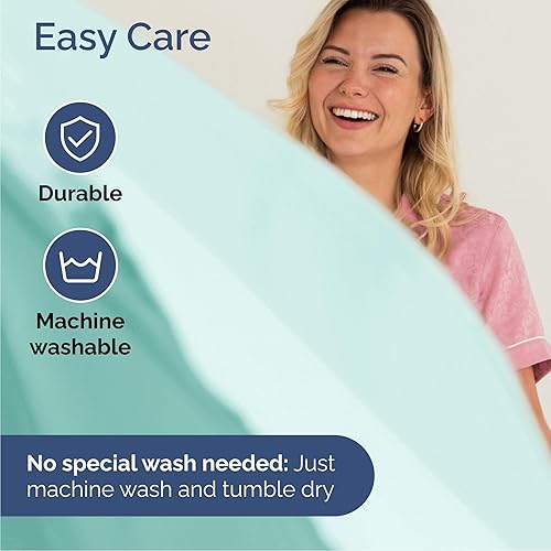 Miniatura 6 de Juego de sábanas transpirables y refrescantes hoteleras, 1 encimera, 1 bajera esquinas tipo bolsillos profundos, 4 fundas almohadas, fácil colocar,