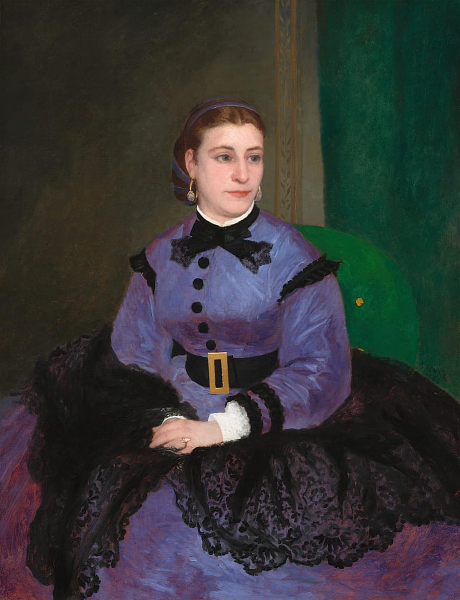 HRJUBWREE Famous Paintings Pictures Artwork Picture Mademoiselle Sicot by Pierre Auguste Renoir Photo Wall Print for Office Decor 60x90cm