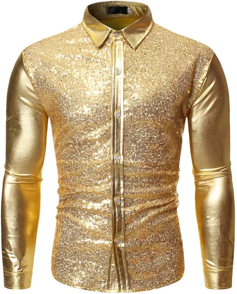 Amazon.co.uk mens glitter shirt