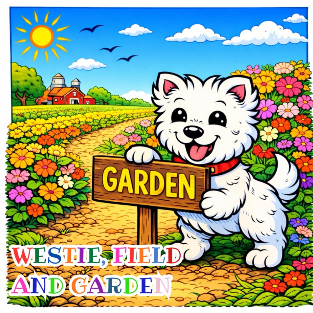 Westie’s Spring Garden Adventures Coloring Book: A Cute Dog Coloring Book for Kids Ages 4–10