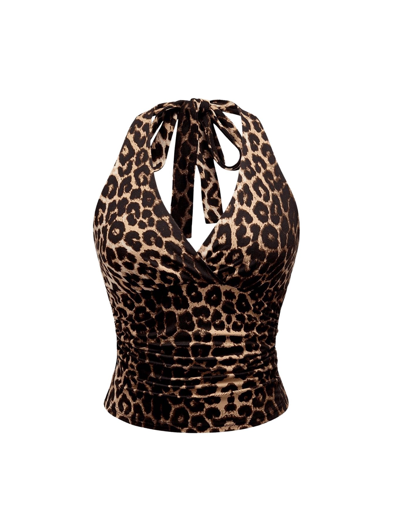 GORGLITTER Canottiera Donna Leopardata Y2K: Senza Maniche Con Scollo Quadrato, Per Festival E Estate - 3