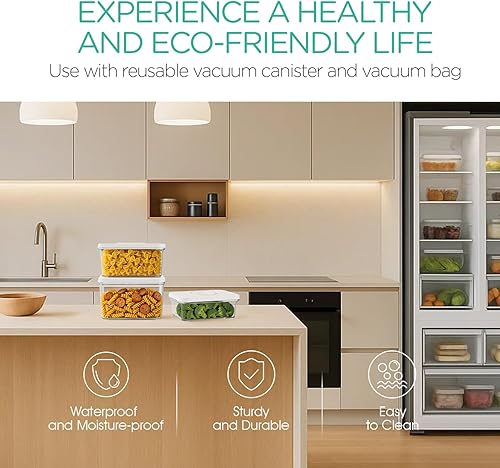 Miniatura 6 de Sellador al vacío de mano para alimentos con 3 recipientes de vacío, mini y sellador al vacío portátil para conservación de alimentos, recargable e