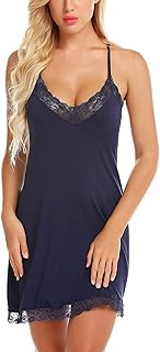 Lingerie For Women Lace Nightgown Sexy Sleepwear Full Slip Babydoll V-Neck Chemises Dress