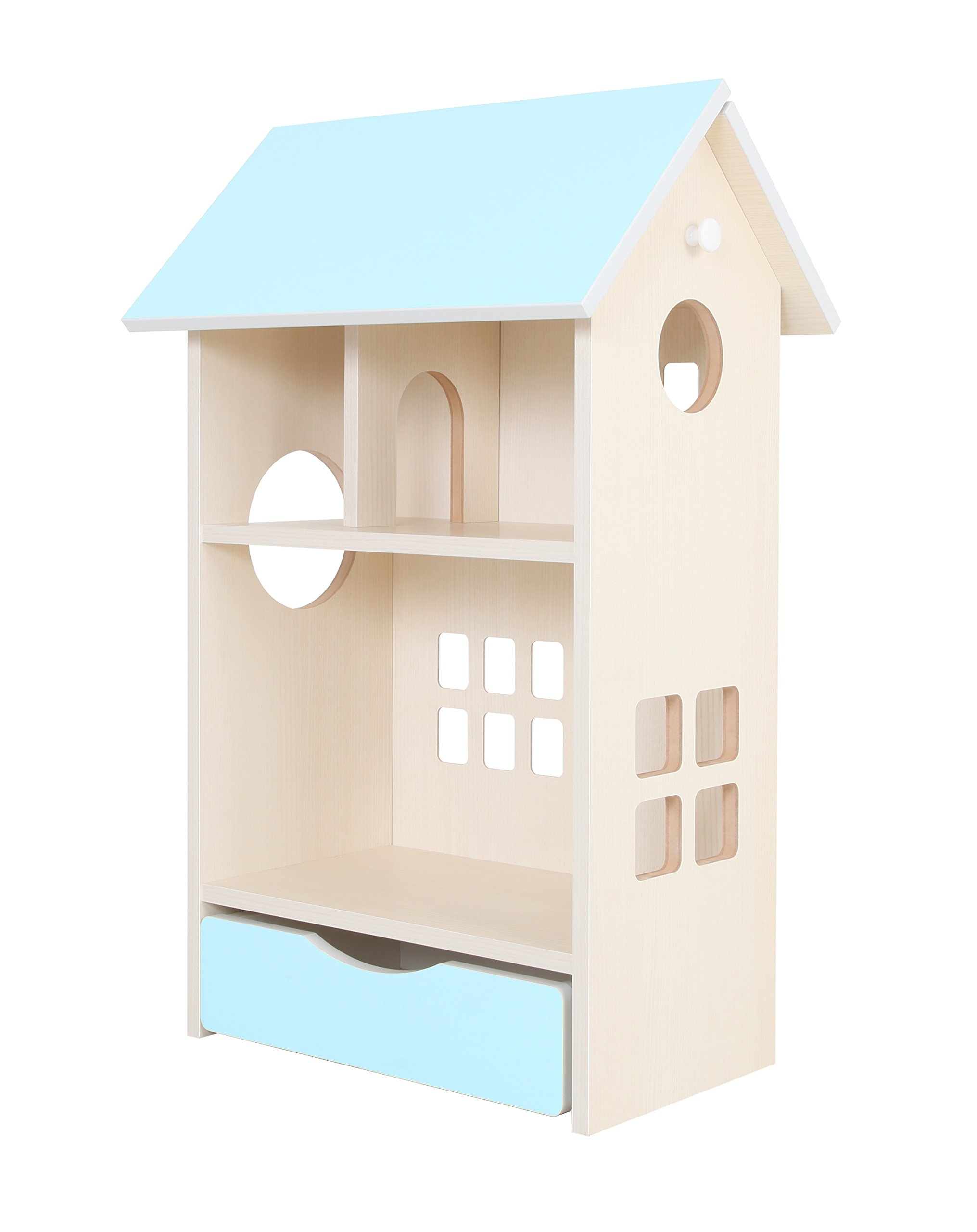 日本製 ドールハウスシェルフ　本棚　スカイブルー 日本製 ドールハウスシェルフ 本棚 スカイブルー 【公式通販】