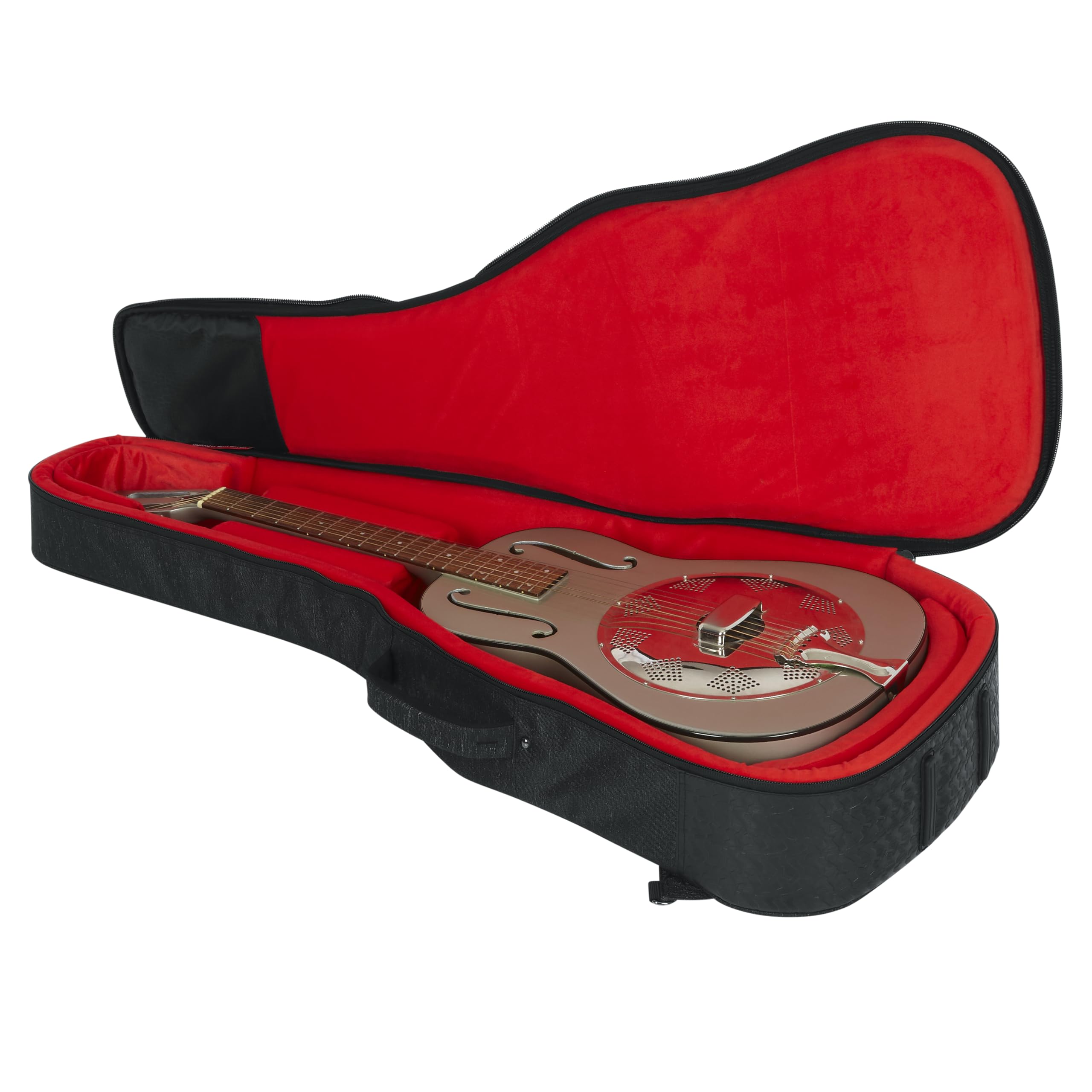 Gator Cases Transit - Gigbag Transit-Serie für Resonator-, 00- und Klassische Akustikgitarren mit anthrazitfarbener Außenseite (GT-RES00CLASS-BLK)