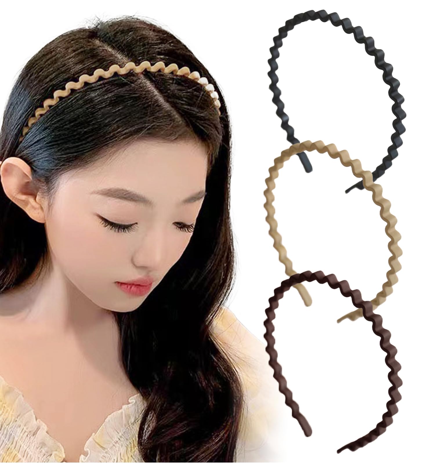 Amazon.co.jp: [Herbeluemily] カチューシャ ヘアバンド うねうね 