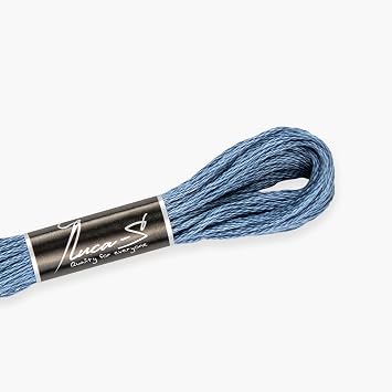 Premium Embroidery Thread Luca-S, 100% Giza Cotton, Oeko TEX Certified Stranded Cotton - 193 / DMC 931 / Anchor 1034