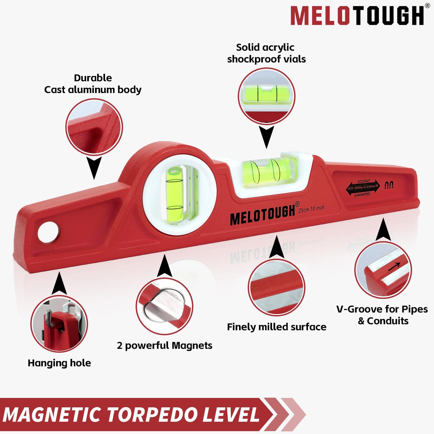 MELOTOUGH Magnetic Level - 2 Pack -7