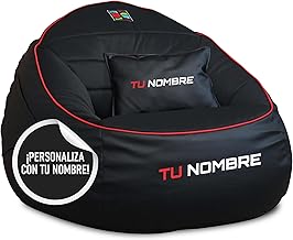 DECORESTOR Bean Bag Gamer Personalised with Name – Filling and Back Included – Bean Bag XXL Giant – Gift for Children and Adults – 100% Leatherette