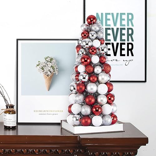 Miniatura 7 de Costyleen Esferas de Navidad de 16 pulgadas, decoración de mesa para chimenea, decoración de mesa para el hogar, fiesta, decoración de árbol de