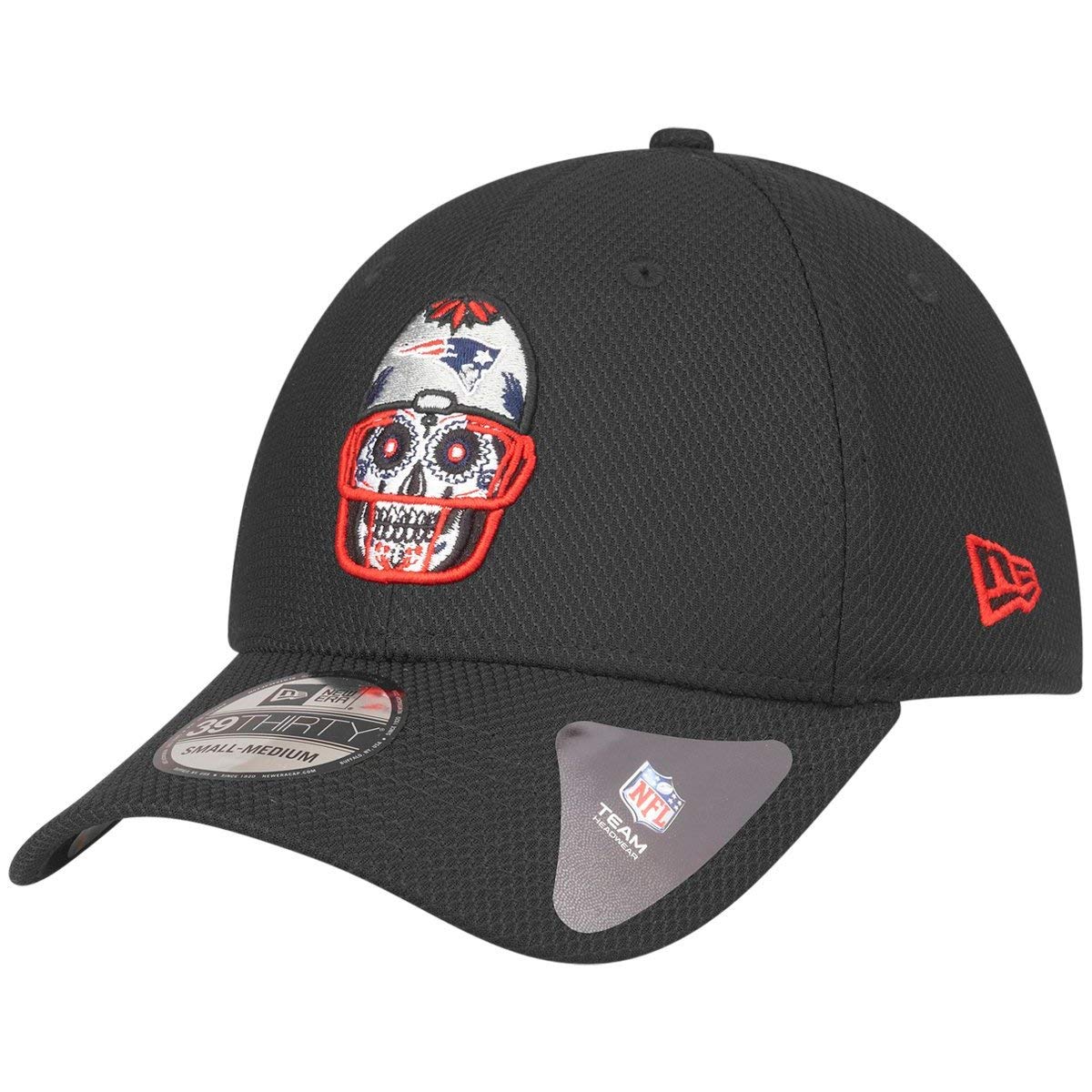 New Era 39Thirty Cap Sugar Skull New England Patriots - S/M